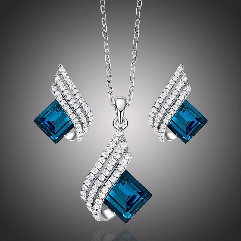 GRACE Silver Jewellery Stříbrná souprava šperků Swarovski Elements 68820528