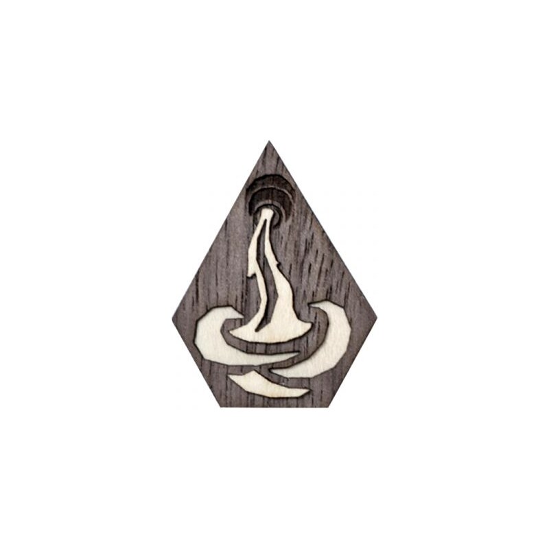 BeWooden Dřevěná brož s motivem vodnáře Aquarius Brooch