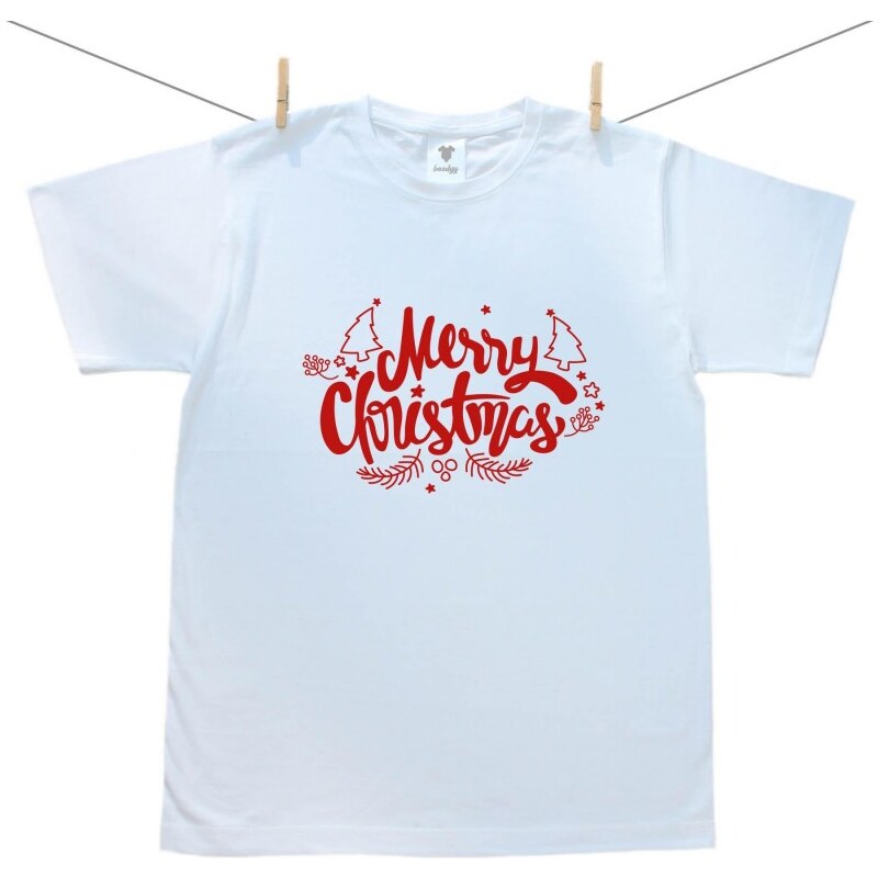 Boodyy Pánské triko s krátkým rukávem Merry Christmas