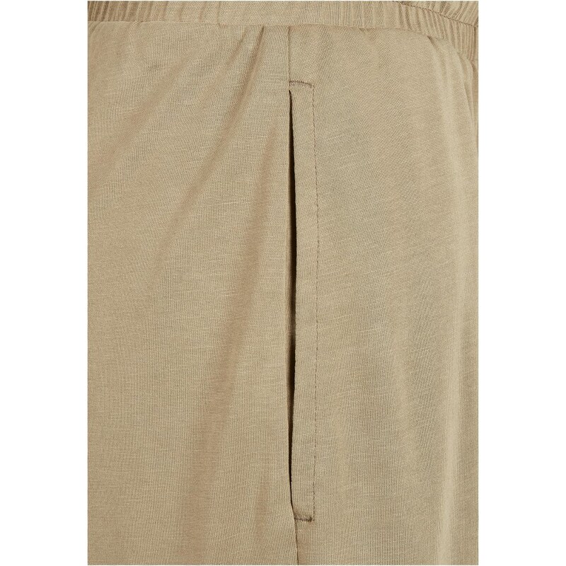 URBAN CLASSICS Ladies Short Sleevless Modal Jumpsuit - khaki