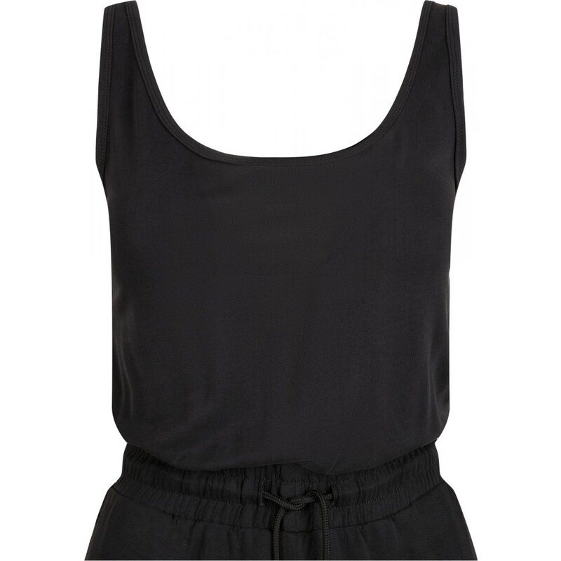 URBAN CLASSICS Ladies Short Sleevless Modal Jumpsuit - black