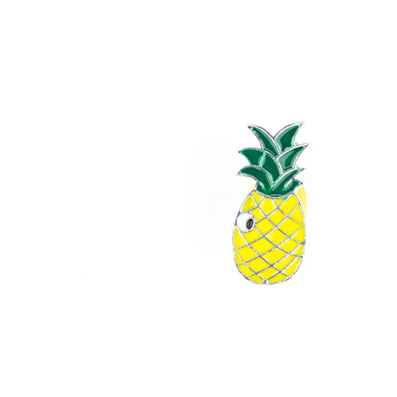 Obleč oblek Kovová brož do klopy ananas