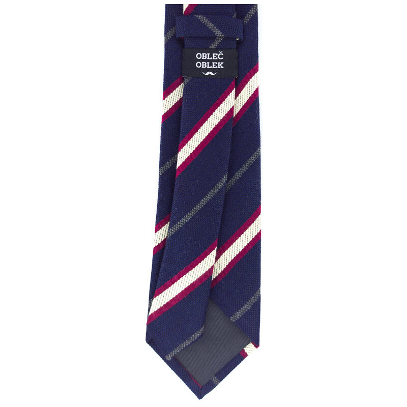 Obleč oblek Pánská kravata s pruhy v noční modré