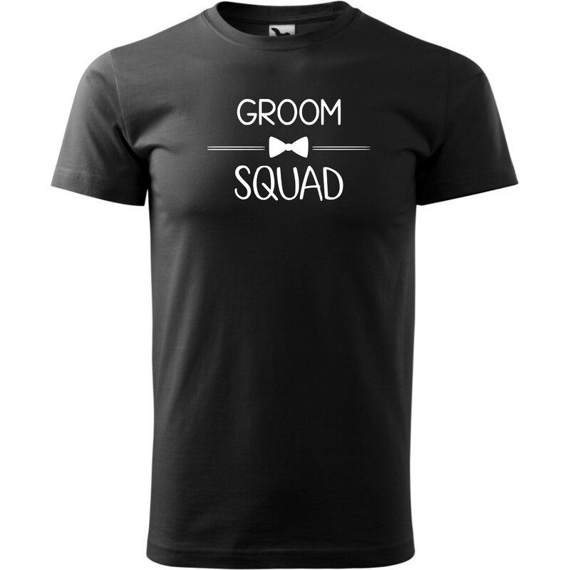 Fenomeno Pánské tričko Groom squad - černé