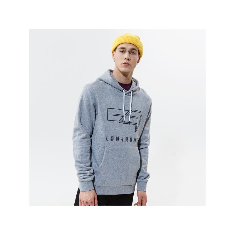 Confront Mikina S Kapucí Logo Hoody Grey Muži Oblečení Mikiny CF121BLM24002