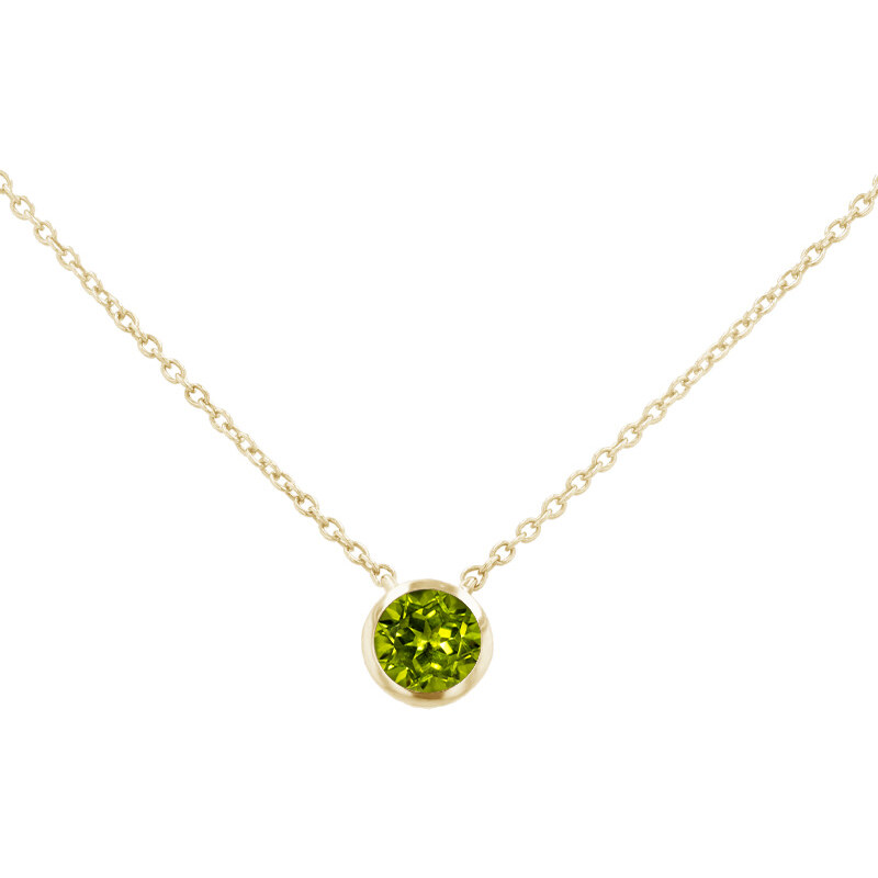 Eppi Zlatý náhrdelník s olivínem Cazie