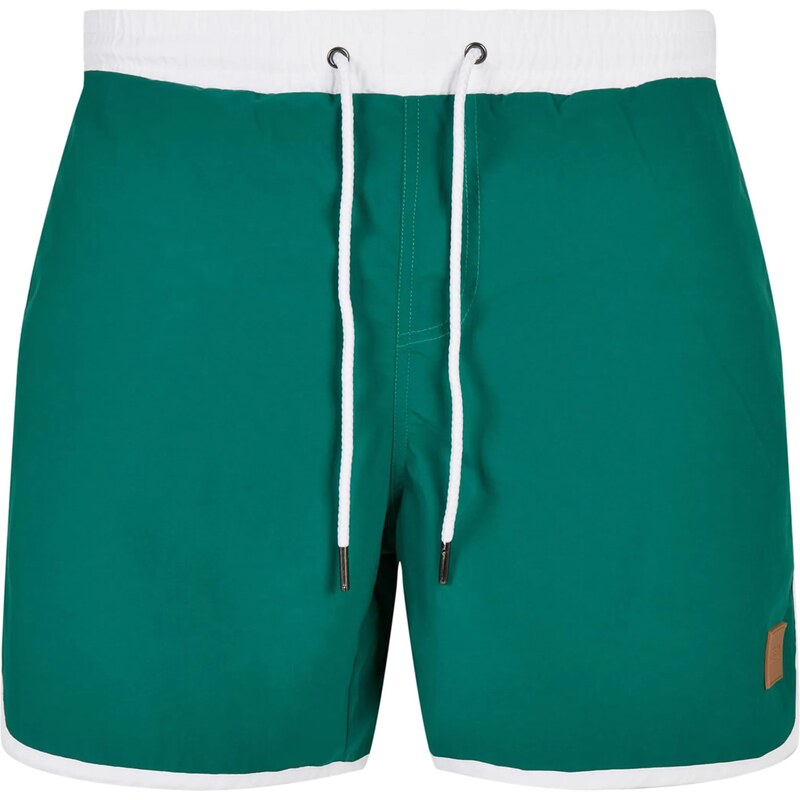 Urban Classics Plavecké šortky zelená / bílá