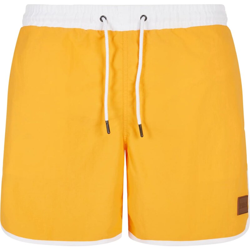 Urban Classics Plavecké šortky Retro zlatě žlutá / bílá