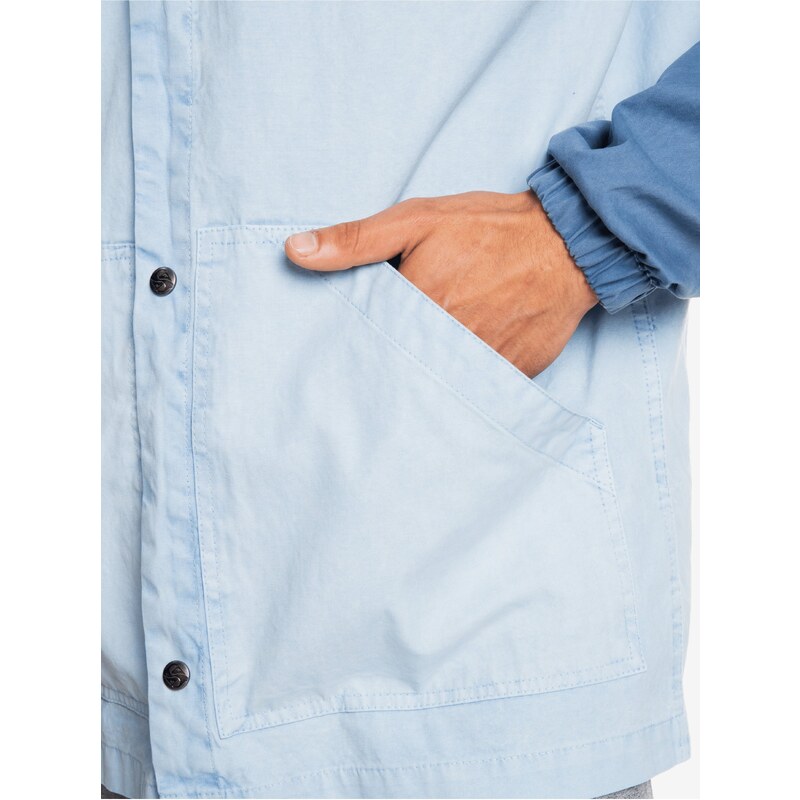 Modrá pánská lehká džínová bunda Quiksilver Natural Dyed - Pánské