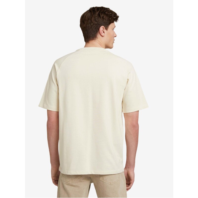 Krémové pánské tričko Tom Tailor Denim - Pánské