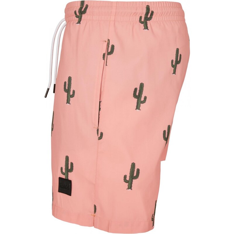 Pánské koupací šortky Urban Classics Pattern Swim Shorts - cactus aop