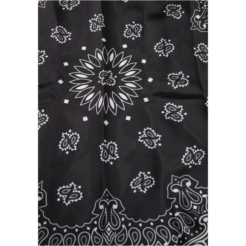 URBAN CLASSICS Satin Bandana 2-Pack - black/white