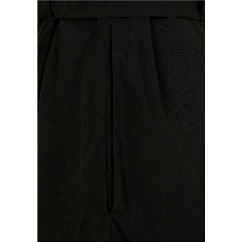 URBAN CLASSICS Ladies Short Viscose Belt Jumpsuit - black