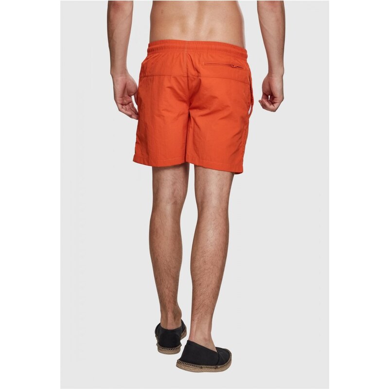 Pánské koupací kraťasy Urban Classics Block Swim Shorts - rust orange