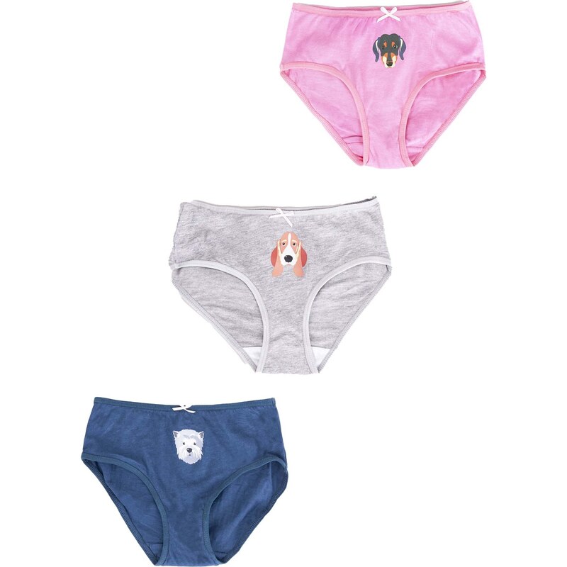 Yoclub Kids's Cotton Girls' Briefs Underwear 3-pack BMD-0027G-AA30-002