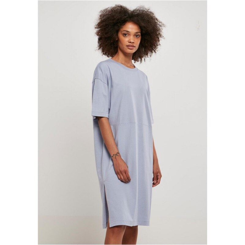 Dámské šaty Urban Classics Organic Oversized Slit - violablue