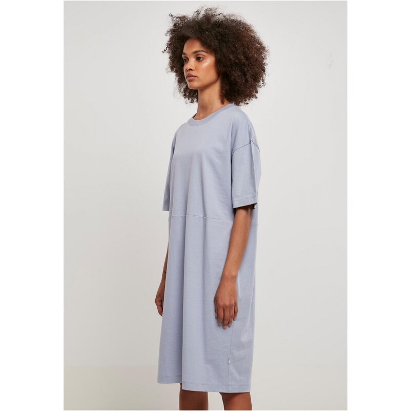 Dámské šaty Urban Classics Organic Oversized Slit - violablue
