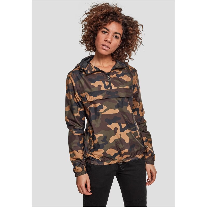 Urban Classics Dámská bunda Camo Pull Over Woodcamo