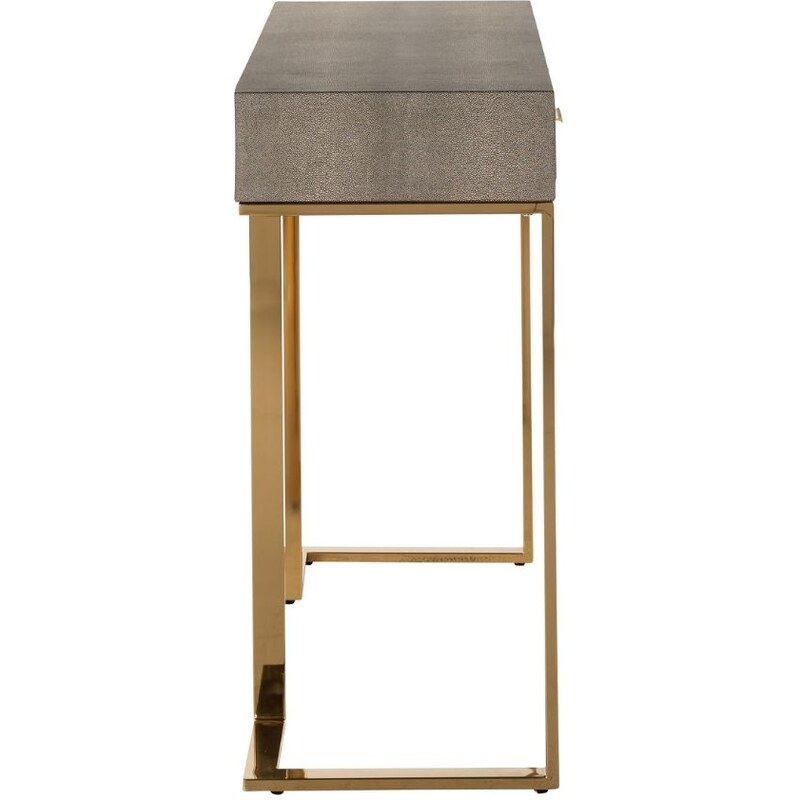 Šedý toaletní stolek Richmond Marie-Lou se zlatou podnoží 110 x 37 cm