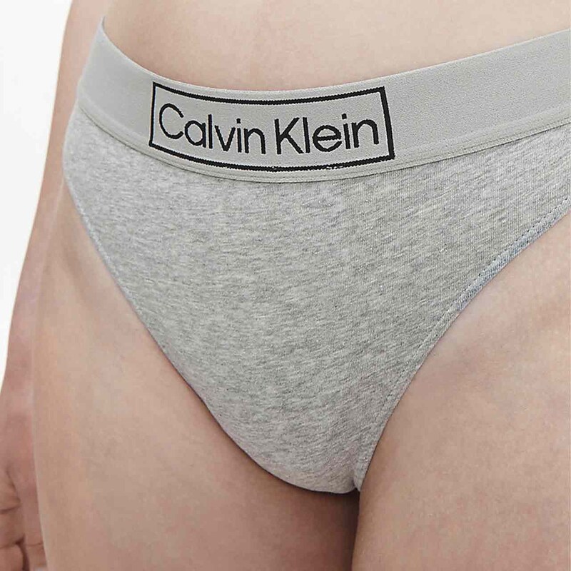 CK CALVIN KLEIN Šedá tanga Thong Reimagine Heritage M