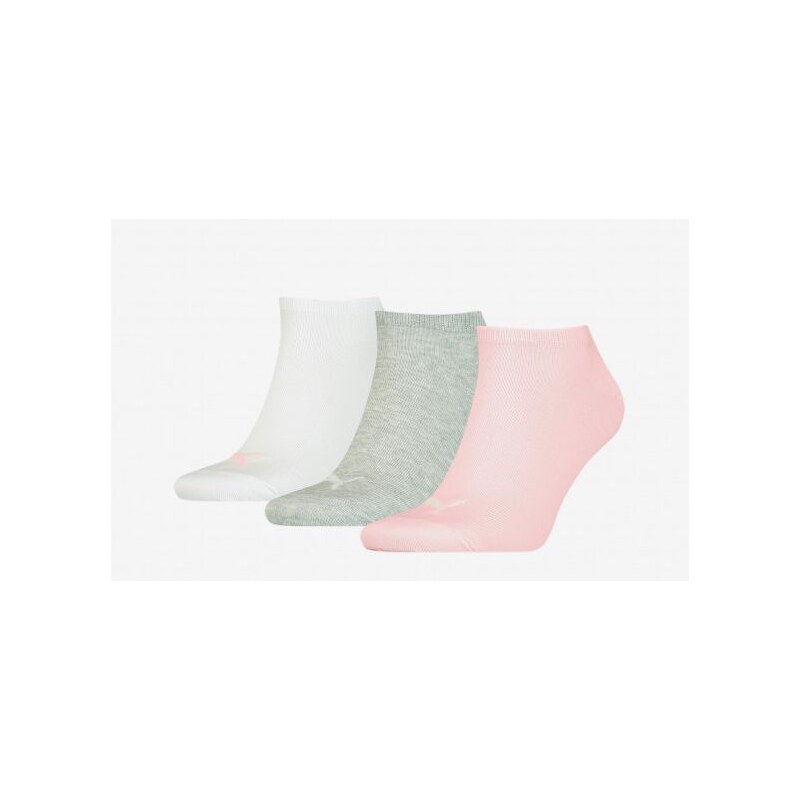 Ponožky Puma Sneaker 3 páry Velikost: 35-38 růžová/bílá/šedá