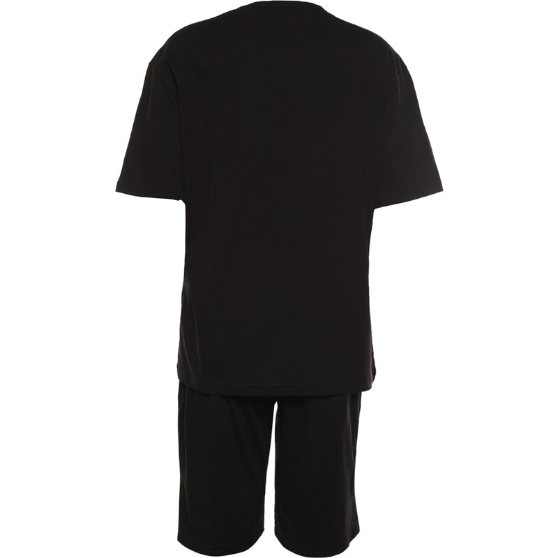 Trendyol Black Knitted Shorts Pajamas Set