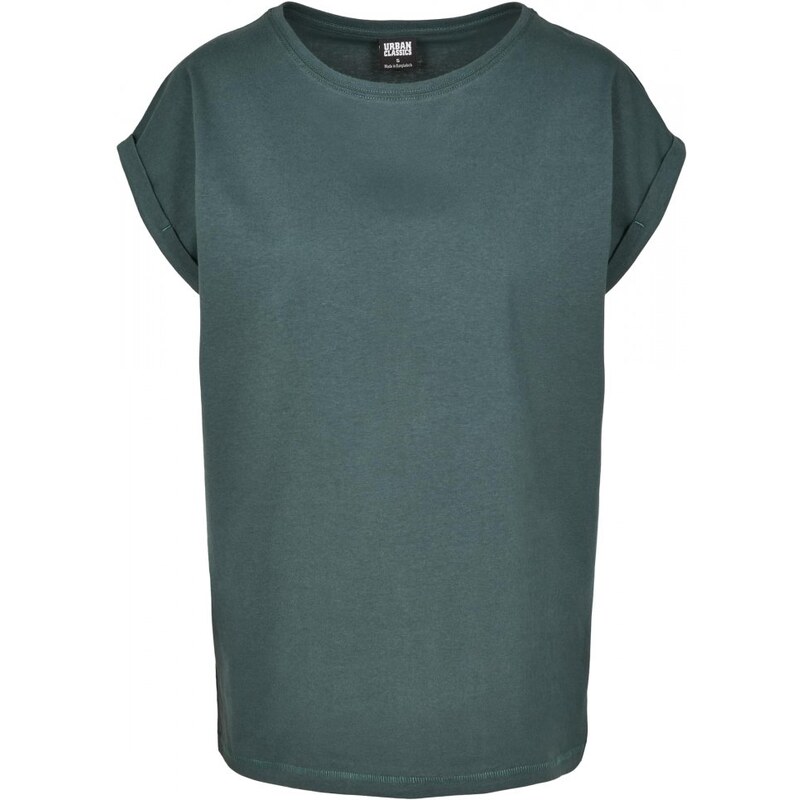 URBAN CLASSICS Ladies Extended Shoulder Tee - bottlegreen