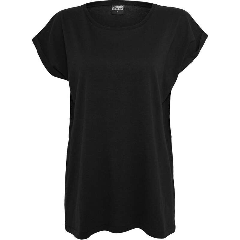 URBAN CLASSICS Ladies Extended Shoulder Tee - black