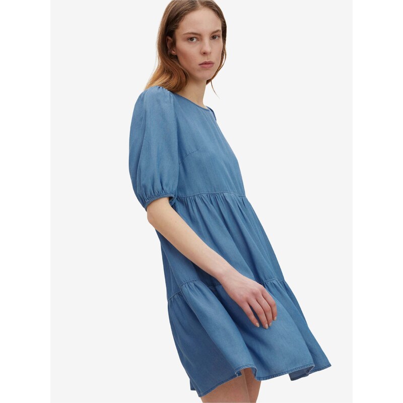 Modré dámské krátké šaty Tom Tailor Denim - Dámské