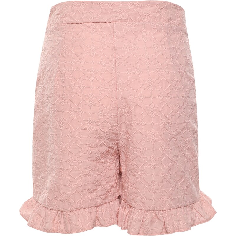 Trendyol Pink Frilly Brode Woven Shorts