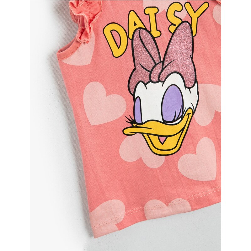 Koton Daisy Duck Licensed Printed Sleeveless T-Shirt Cotton