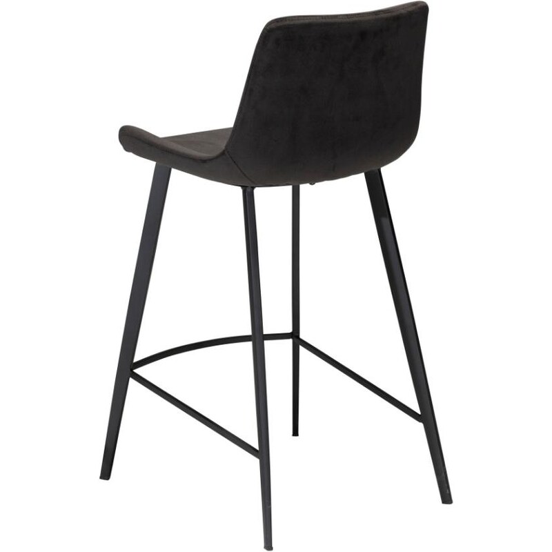 ​​​​​Dan-Form Antracitově šedá sametová barová židle DAN-FORM Hype 65 cm