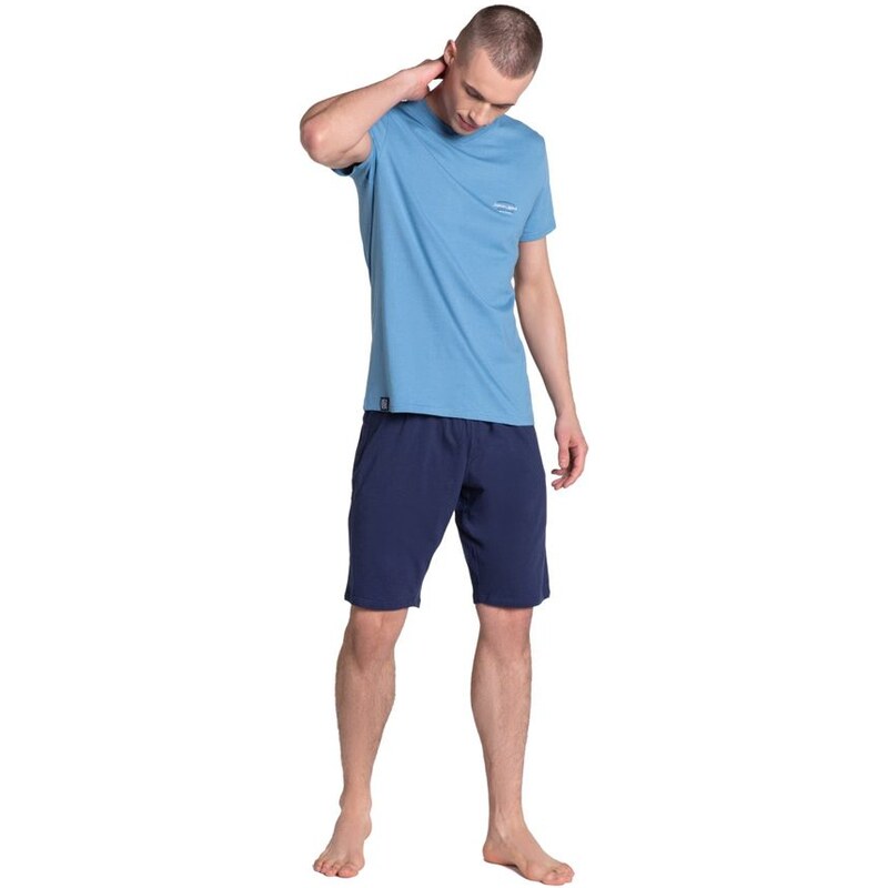 Esotiq & Henderson Pánské pyžamo 38881 Duty blue