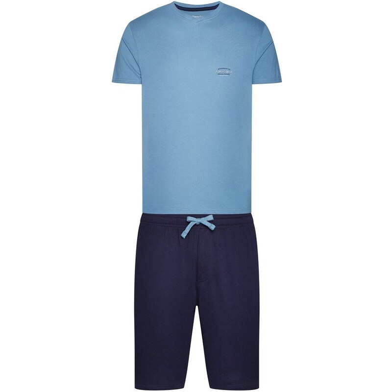 Esotiq & Henderson Pánské pyžamo 38881 Duty blue