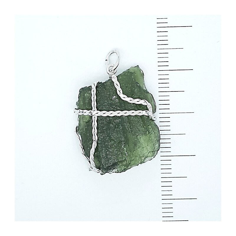 Přírodní vltavín stříbro , stříbrný přívěsek, 4,13 g 68969773