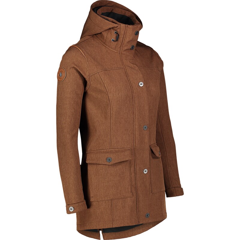Nordblanc Hnědý dámský zateplený softshellový kabát TEXTURE