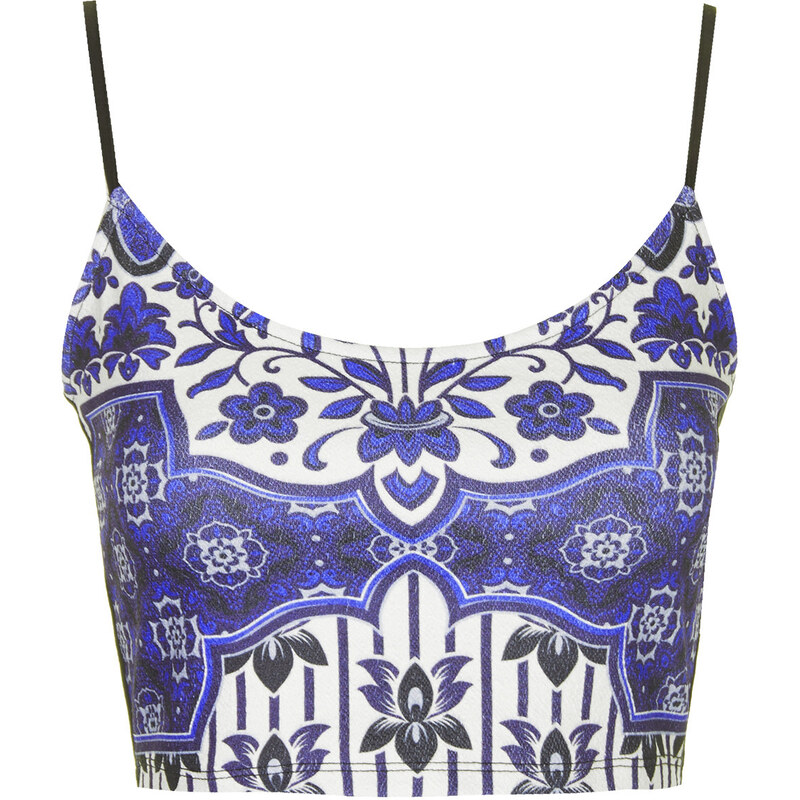 Topshop Folk Print Crop Top