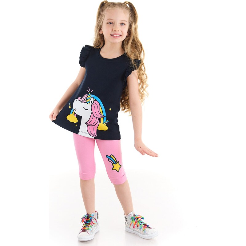 Denokids Unicorn Power Girls Kids T-shirt Leggings Suit