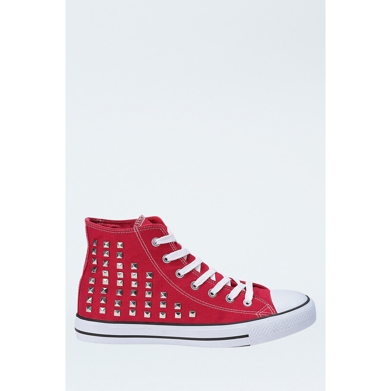 Tally Weijl Red Stud High Sneakers