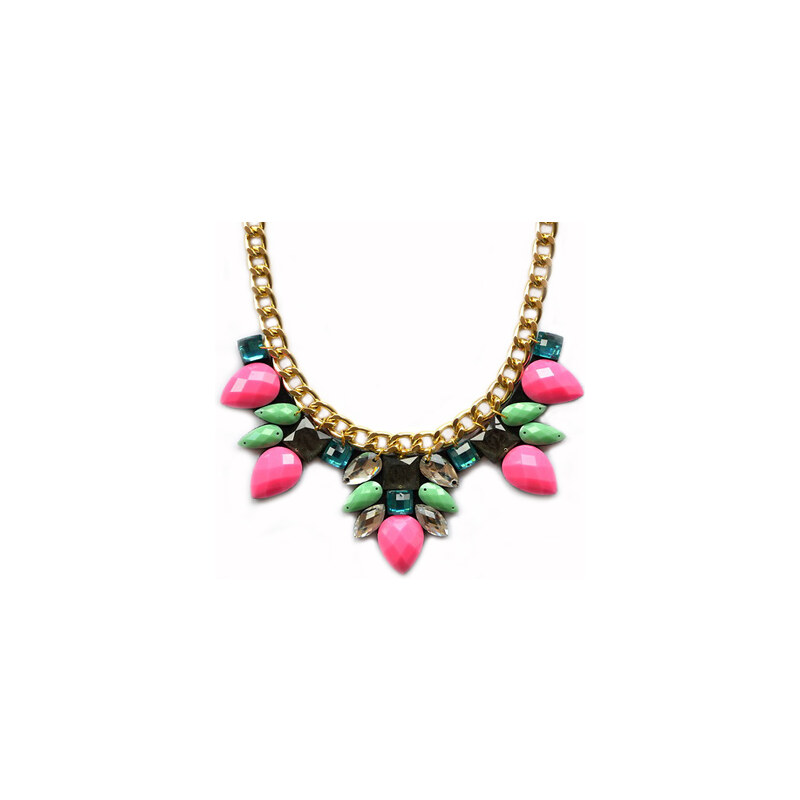 Gems Over náhrdelník Pink - green