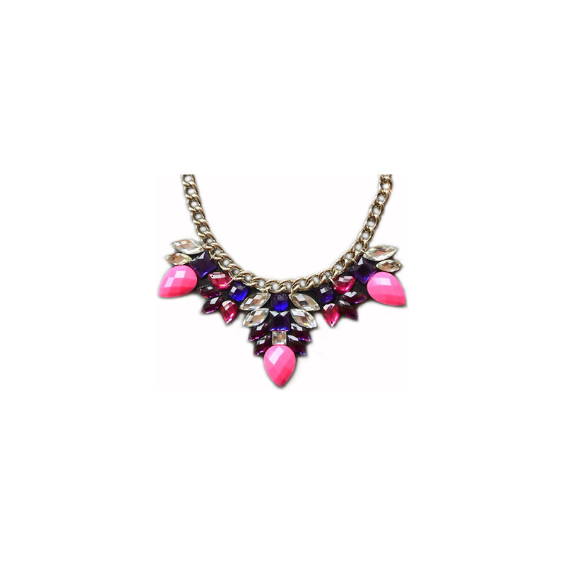 Gems Over náhrdelník Pink - silver