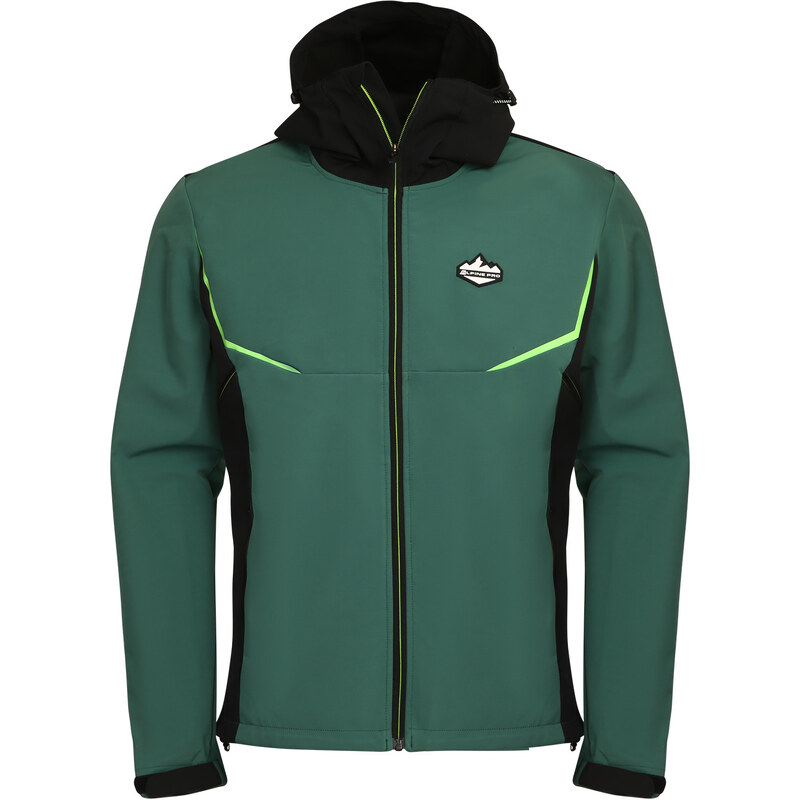 Pánská softshellová bunda Alpine Pro ILYS - tmavě zelená 68990318