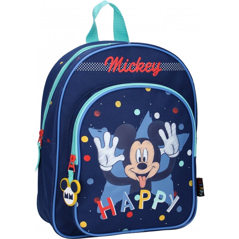 Vadobag Dětský batoh s přední kapsou Mickey Mouse - Happy