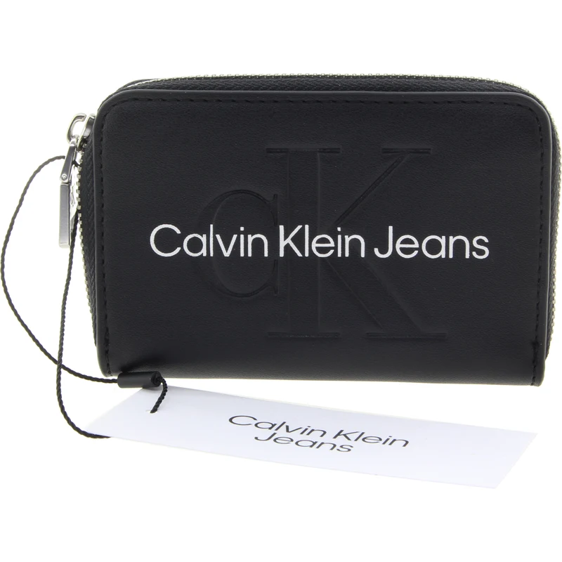 CALVIN KLEIN Jeans Dámská krátká peněženka na zip černá K60K607229-BDS-633  - GLAMI.cz