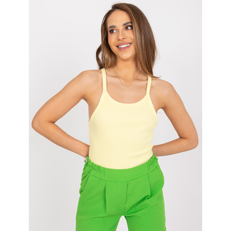 BASIC ŽLUTÝ CROP TOP MARIANA --YELLOW Žlutá