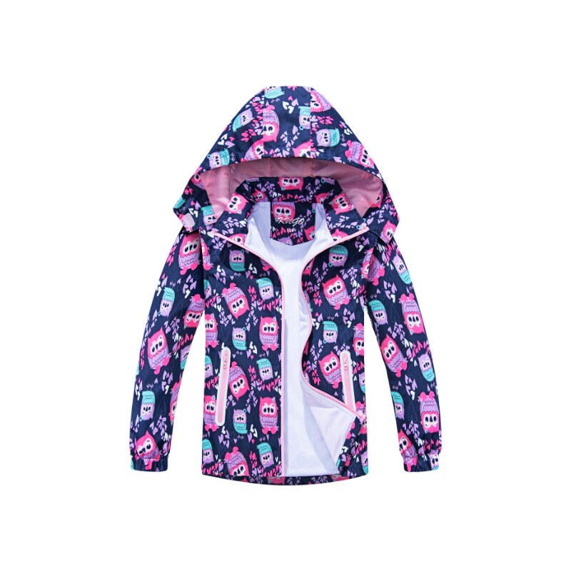 Dívčí outdoorová bunda Sovičky fialová| KuGo