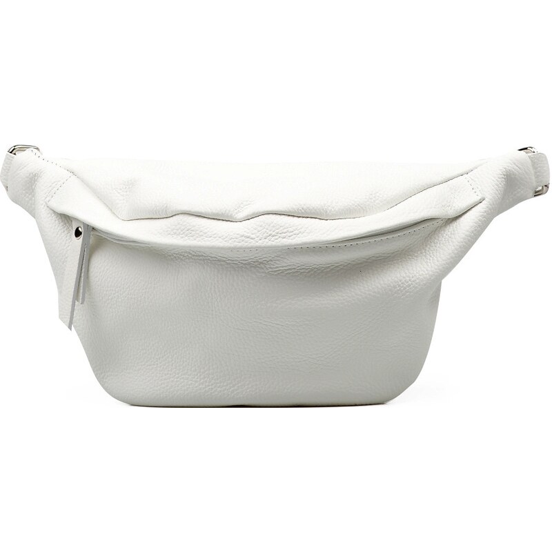 Blaire Kožená crossbody ledvinka Dorian bílá
