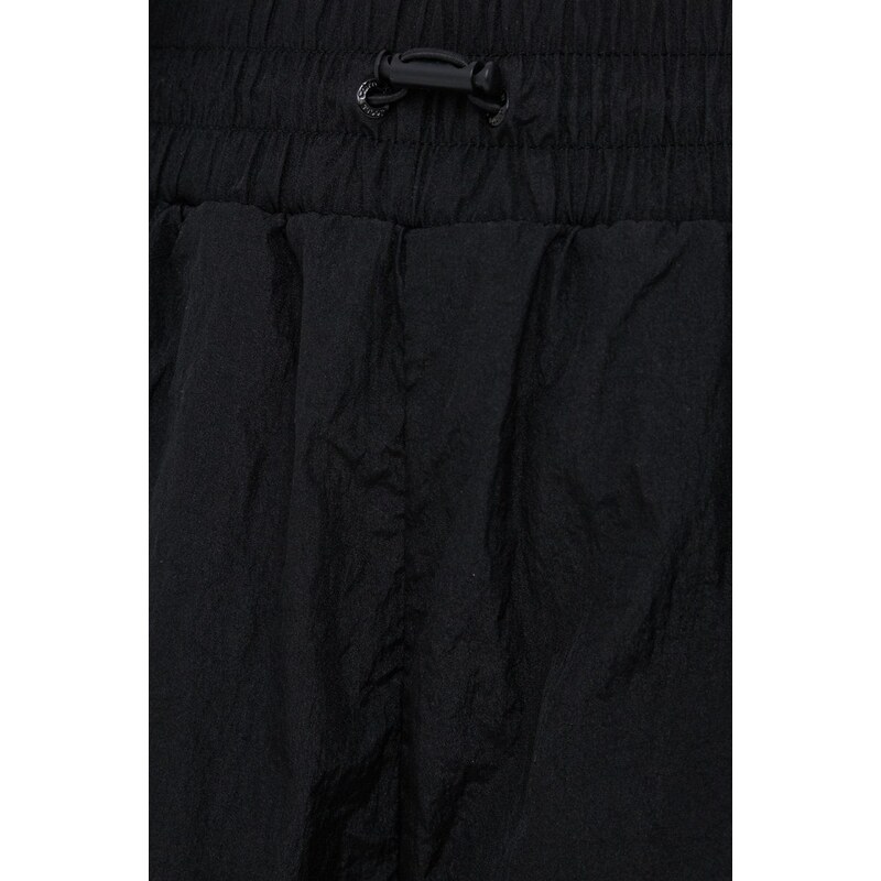 Kraťasy Calvin Klein Jeans dámské, černá barva, s potiskem, medium waist