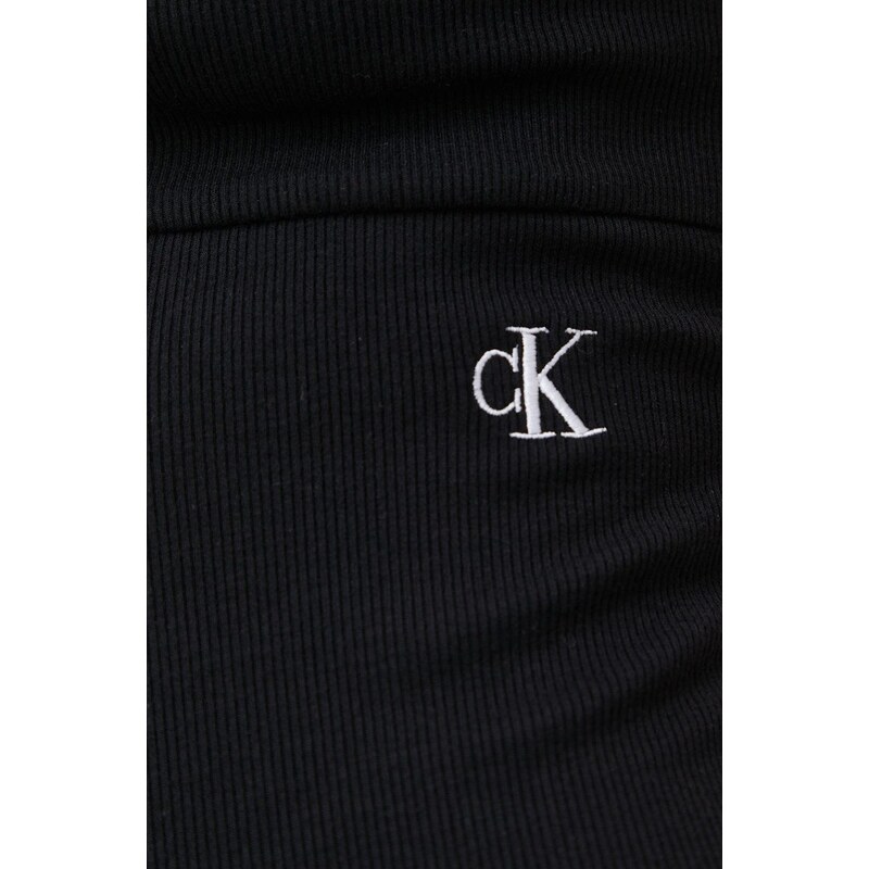 Šaty Calvin Klein Jeans černá barva, mini, přiléhavá