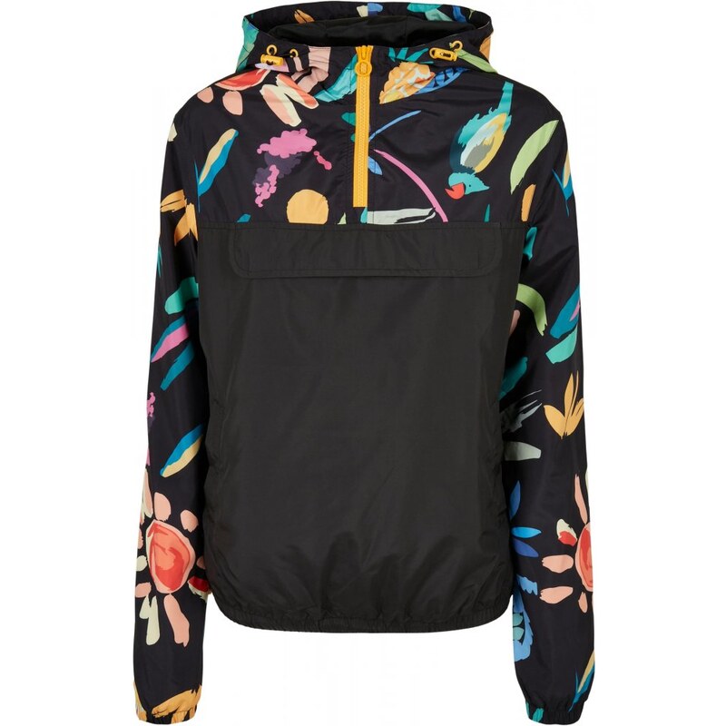 Dámská jarní, podzimní bunda Urban Classics Mixed Pull Over - blackfruity